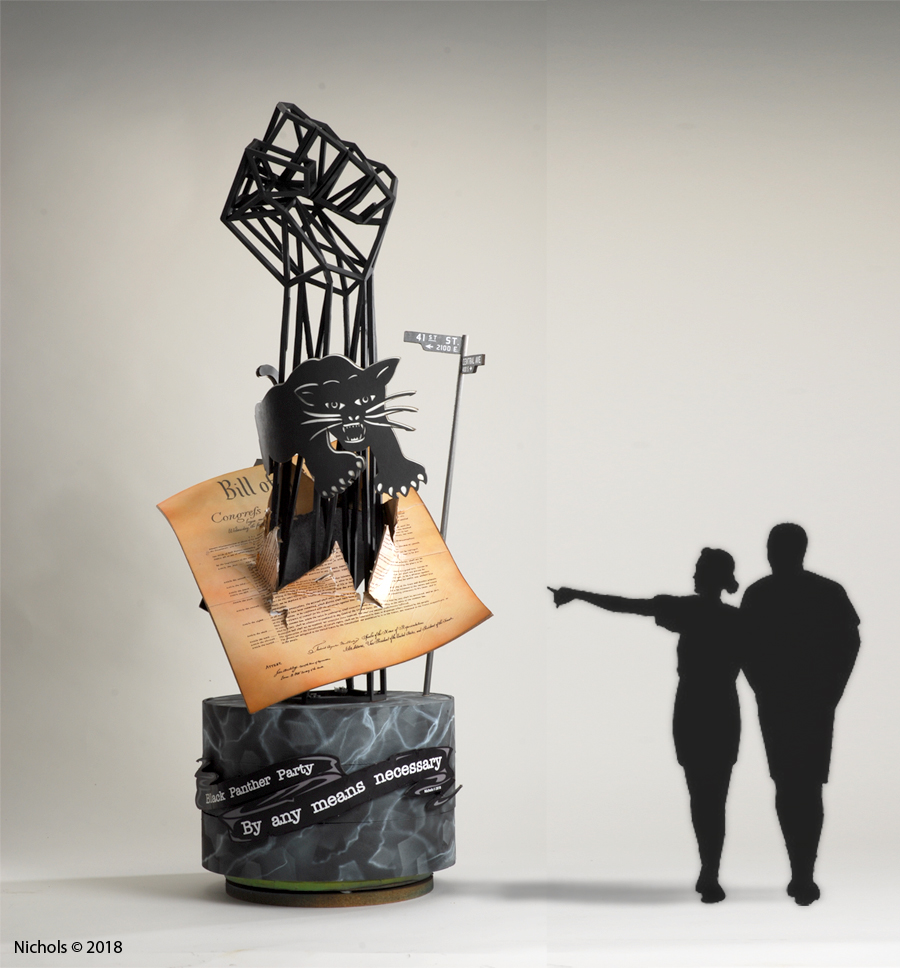 Black Panthers Memorial Sculpture Los Angeles